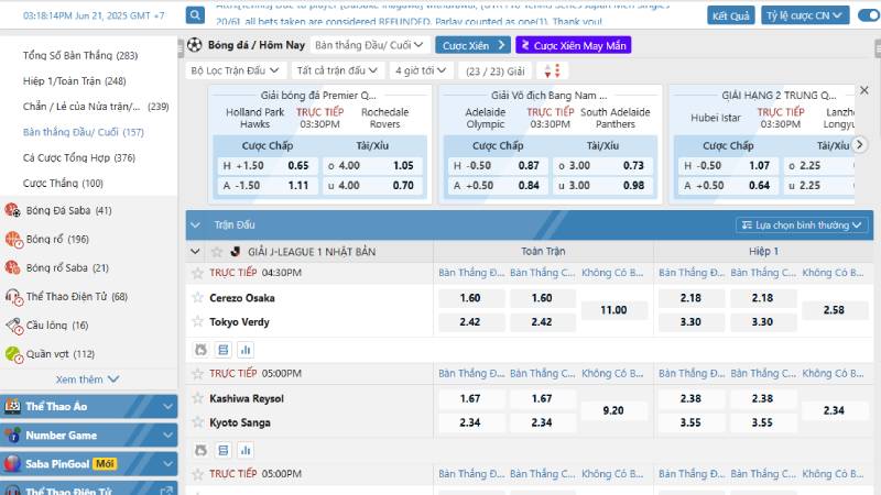 Kèo thể thao 100WIN cực thơm